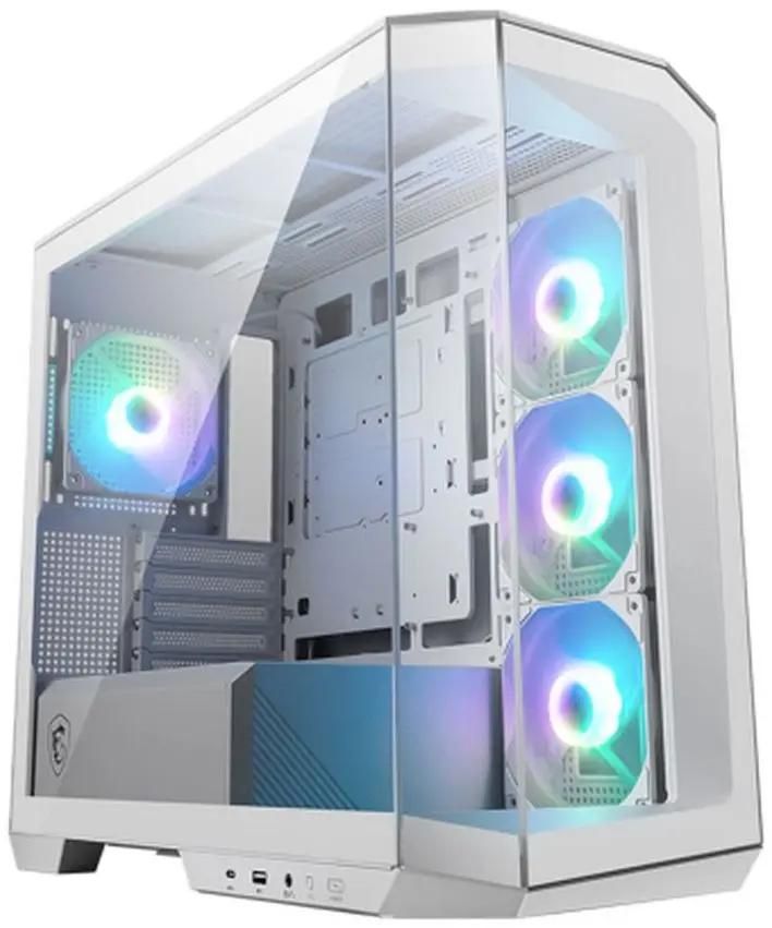 Корпус mATX MSI MAG Pano M100R PZ, Mini-Tower, без БП,  белый [306-7g24w21-809]
